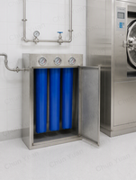 Système de filtration d'eau triple pour toute la maison, populaire en Nouvelle-Zélande, 20*4.5 BB, avec couvercle en acier inoxydable, clé et éléments filtrants