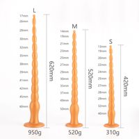Plug anal perlé extra-long, jouet de dilatation anale doux pour la masturbation, produit sexuel pour les jeux coquins des couples gays SM, vente en gros