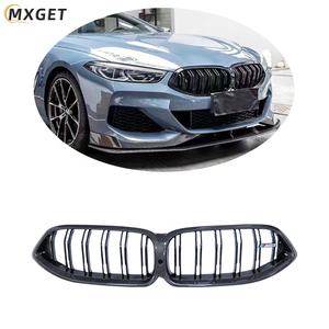 BMW 8 serisi G14 için yüksek kalite karbon fiber çift çıta grille BMW ff91 F92 F93 M8 <span class=keywords><strong>M</strong></span> tarzı ön tampon ızgarası 2D 4D - Product Image 4