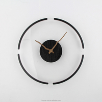 Jam Dinding Analog Quartz 3D Transparan Mewah Minimalis Modern untuk Ruang Tamu