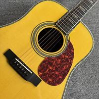 D45 All Solid Wood Acoustic Guitar Spruce Rosewood Ebony Glossy Finish Vintage Style Professional Custom Beat Stringed