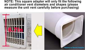 <span class=keywords><strong>Accessoires</strong></span> pour <span class=keywords><strong>climatiseur</strong></span> portable léger de 5,9 pouces en ABS écologique : Raccord de tuyau d'évacuation pour fenêtre carrée industrielle - Product Image 5