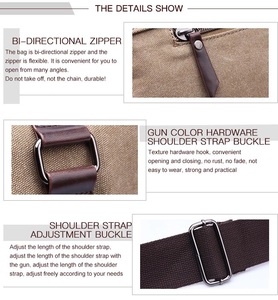 Bolso de cuero de lona con diseño personalizado para hombre, bandolera de hombro, informal, grande - Product Image 5