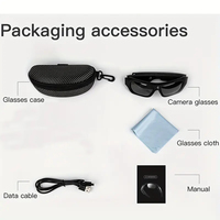 Lunettes 4K Sport avec Caméra d'Action, Lunettes Vidéo avec Caméra, Lunettes de Soleil Caméra Vidéo 4K