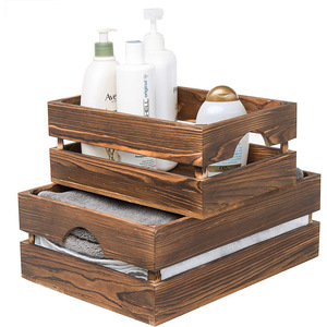 Caja de almacenamiento de madera rectangular hueca para cocina, dormitorio, contenedores decorativos de almacenamiento - Product Image 4