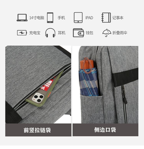 Nouveau sac à dos pour ordinateur portable haute capacité 3-en-1, ensemble sac à dos scolaire et sacoche d'affaires pour ordinateur portable - Product Image 2