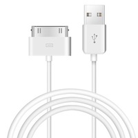 Cable de Carga y Sincronización de Datos USB de 30 Pines OEM para iPhone 4/4s, iPad 3/2/1, iPod Classic, Touch, Cámara y Computadora