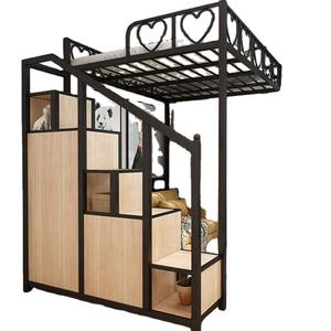 Металлический каркас кровати для взрослых, кровать для школы, дома, хостела, двухъярусные кровати, современная спальня 012, односпальная королева, Королевский общежитие, взрослый студент - Product Image 6