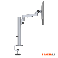 Boîtier d'ordinateur flexible réglable Support de moniteur Supports de bureau d'ordinateur Support de moniteur (BEWISER L1)