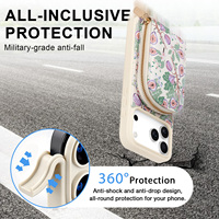 Personnalisable pour 18 Pro, étui de téléphone de luxe en cuir microfibre avec fermeture magnétique, antichoc, étanche, porte-cartes, protection UV