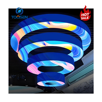 Pantalla LED Curva Creativa para Interiores de Gran Tamaño P2.5 P4 P8, 7680Hz, Flexible, para Escenarios, Directo de Fábrica