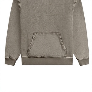 Sudadera con capucha de algodón de 400 g/m² para hombre, estilo streetwear, lavado ácido, con logo personalizado, colección de ropa streetwear al por mayor. - Product Image 6