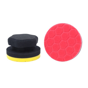 <span class=keywords><strong>BONNO</strong></span> Vente en gros Tampon de cire en mousse de haute qualité Rouge à prise hexagonale Cirage à la main Mousse de polissage pour pneus de voiture Tampons applicateurs de cire éponge - Product Image 4