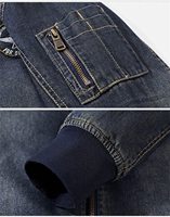 Haute à la mode grande taille hommes veste en jean 100% coton personnalisable fermeture à glissière techniques lavées Type ample support automne XL