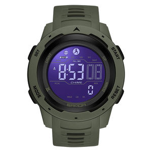 Montre numérique pour homme Sanda 2145 tendance, de haute qualité, bracelet en silicone, rétroéclairage LED, chronographe, montre de sport pour le poignet - Product Image 4