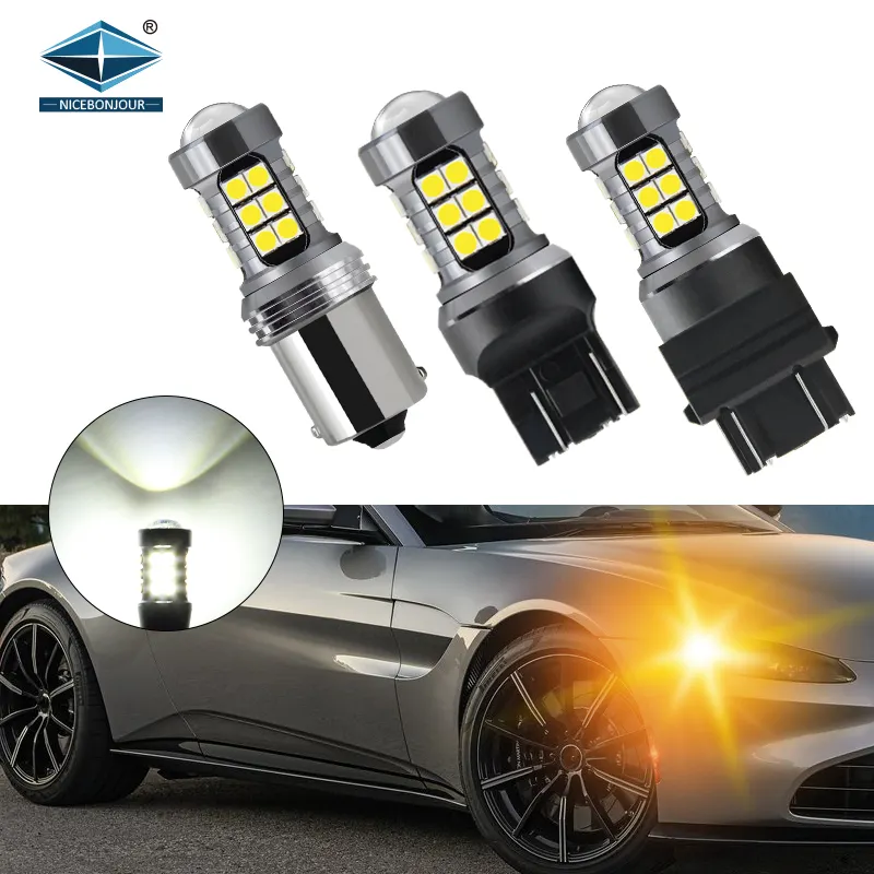Hot sales led signal light Turn Brake light Reversing light T15 T20 T25 S25 1156 1157 3030 27smd LED canbus p21w car led bulb