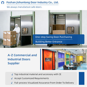 Porta <span class=keywords><strong>a</strong></span> Battente Automatica Commerciale in Acciaio Inox Antiurto <span class=keywords><strong>a</strong></span> Singola Azione per Cucina e Magazzino con Apertura Bidirezionale - Product Image 2