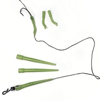 Manchons anti-emmêlement en caoutchouc pour la pêche à la carpe, accessoires pour montages de carpe européens, embouts coniques en caoutchouc de protection