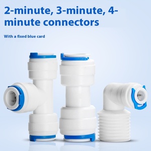 Dòng chảy cao của nhãn hiệu máy lọc nước nhanh chóng kết nối 2 điểm 34 nhựa cắm chủ đề bộ chuyển đổi bộ lọc TEE khuỷu tay thẳng đầu - Product Image 2