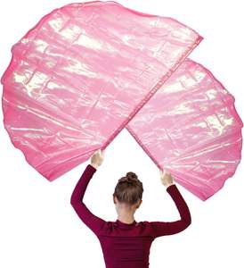 Bandera de adoración de semicírculo Bandera de danza de alabanza brillante Bandera de adoración Bandera de alabanza de brillo metálico - Product Image 4