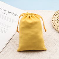 Sac d'emballage en coton mélangé avec cordon de serrage, imprimé avec un logo personnalisé, petit sac réutilisable pour collier, pour emballage cadeau