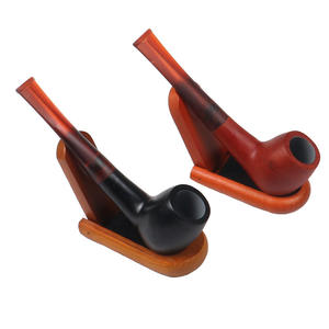 हॉट नए सीधे हैंडल बेकरी और लकड़ी का रंग ऐक्रेलिक धूम्रपान पाइप के साथ दर्पण तकनीक ऐक्रेलिक पाइप सिगरेट धारक - Product Image 2