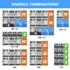 กรงสัตว์เลี้ยงอเนกประสงค์ PETSPROOFING สำหรับใช้ในบ้าน ทำจากโลหะสแตนเลส สำหรับสุนัขและแมว  ขนาดใหญ่  พร้อมกล่องพลาสติกสำหรับจัดเก็บ - Product Image 4