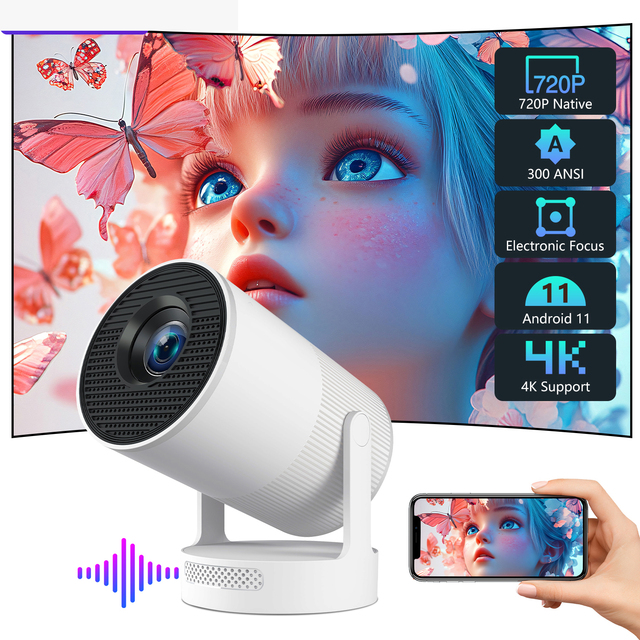 Factory Newest Projector 720p Hy300 U Full Hd Kids Education Home Theater Mini 720p Projector Portable Video Projector