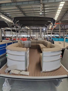 Certifié CE 9m 30ft Canapé de luxe Tritoon Jet Ski Bateau ponton flottant pour fête et croisière - Product Image 5