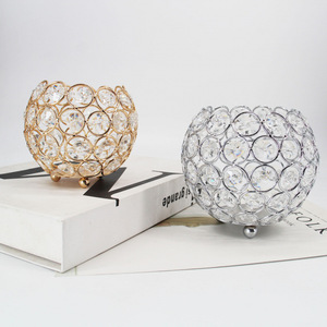Photophore en verre ajouré octogonal, style rétro créatif, avec boule de cristal et perles, pour fêtes et mariages, à effet d'ambiance - Product Image 6