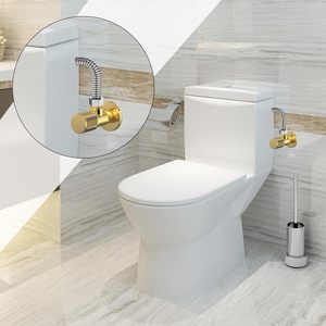 วาล์วหยุดมุมห้องน้ำด้วยตนเองสำหรับการปิดน้ำร้อนและน้ำเย็นคุณสมบัติการเปิดสำหรับอ่างล้างจานในครัวห้องน้ำ - Product Image 4