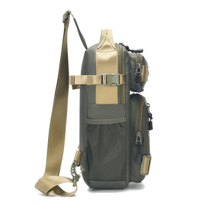 Logo personnalisé de haute qualité noir résistant à l'eau Oxford sac à dos bandoulière poitrine sac à bandoulière en plein air voyage sacs à bandoulière pour hommes - Product Image 6