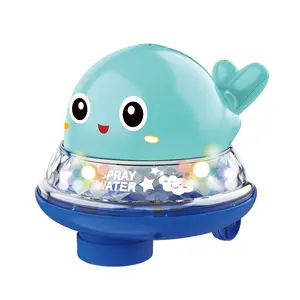 ITTL vasca da bagno doccia galleggiante giocattoli automatici a spruzzo acqua bambino balena bagno giocattolo con luce e musica