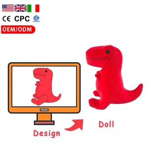 OEM giocattolo di peluche personalizzato dinosauro peluche peluche animali propri giocattoli Desgin su misura animale mascotte Plushie