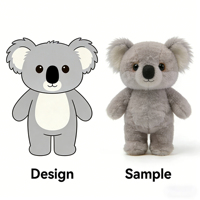 Porte-clés en peluche ours avec chaîne, pendentif animal de dessin animé en peluche, rembourrage en coton PP, accessoire unisexe adorable personnalisé