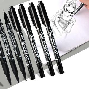 Оптовая продажа, Классическая Высококачественная Водонепроницаемая Перманентная маркерная ручка с двумя головками для офиса и школы - Product Image 3