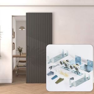 Kit de Herrajes WEKIS para Puertas Corredizas Empotradas de Acero Moderno, Sistema Oculto para Gabinetes de Cocina, Sala de Estar y Uso en Exteriores - Product Image 2