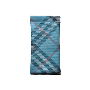 Classic Plaid Eyeglasses Case Rectangle PVC Checkered Blue Pink Green Gray Travel Portable Spring <b>Clip</b> Storage Bag - Product Image 2