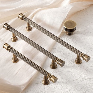Hot Sale Solid <strong>Antique</strong> Brass Wardrobe Handles Luxury Cabinet Handle Closet Pulls <strong>Drawer</strong> <strong>Knobs</strong> - Product Image 1