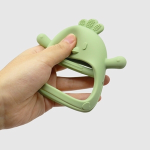 Toptan BPA içermeyen bebek silikon civciv diş kaşıyıcı mordeteeth Sensoriales eldivenler yumuşak oyuncak diş gıda sınıfı için - Product Image 6