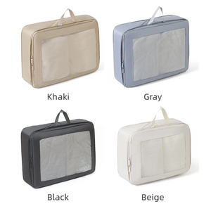 Bolsa de Almacenamiento de Ropa de Tela a Cuadros Gruesa y Compresible para Viajes, Bolsa de Embalaje, Organizador de Ropa para Equipaje - Product Image 4