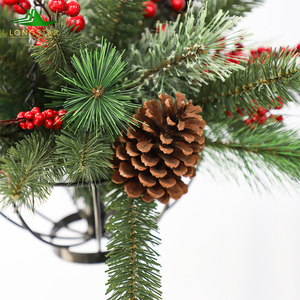 Nueva gran oferta, bonita CORONA DE Navidad Artificial, PE PVC, aguja de pino, cesta de flores, decoración interior y exterior - Product Image 3