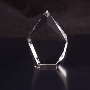 Honor of crystal-logotipo personalizado de negocios, trofeo de premios de cristal, cubo de cristal, grabado láser 3d, venta al por mayor