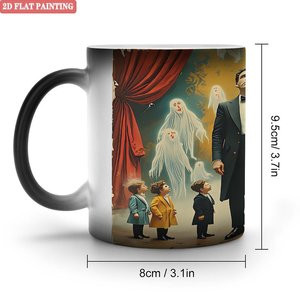 Frosted <b>Ceramic</b> Mug 11oz Heat Sensitive Color Changing DIY <b>Cup</b> - Product Image 1