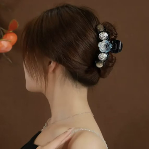Nouvelle Pince à Cheveux Fleurie Élégante 2026 – Design Niche Luxe Léger et Simple – Pinces à Cheveux Tendance pour Femme – Vente en Gros d'Accessoires pour Cheveux - Product Image 3
