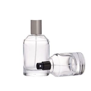 15ml 30ml 60ml 100ml 200ml Transparent Cylinder Oblique Shoulder <b>Perfume</b> Glass <b>Spray</b> <b>Bottle</b> Golden Black Sprayer Screen Printed - Product Image 4