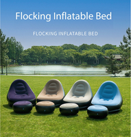 Canapé inclinable gonflable pliable et tendance avec dossier, idéal pour un design moderne et simple, pour l'extérieur, le bureau ou le camping