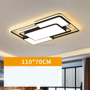 Nordique carré moderne maison Led plafonnier Surface chambre salon luminaires Simple maison de mode