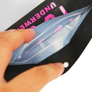 Tùy Chỉnh Nắp Kéo Đứng Lên Túi Vớ Quần Áo May Mặc Đồ Lót Bao Bì Dây Kéo Nhựa Mylar Gói Túi - Product Image 4