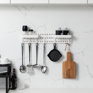 DS1178 ganci di stoccaggio per mensole sospese Pegboard fai-da-te nessuna punzonatura artigianato organizzazione cucina foro piatto stoviglie <span class=keywords><strong>a</strong></span> parete Rack - Product Image 5